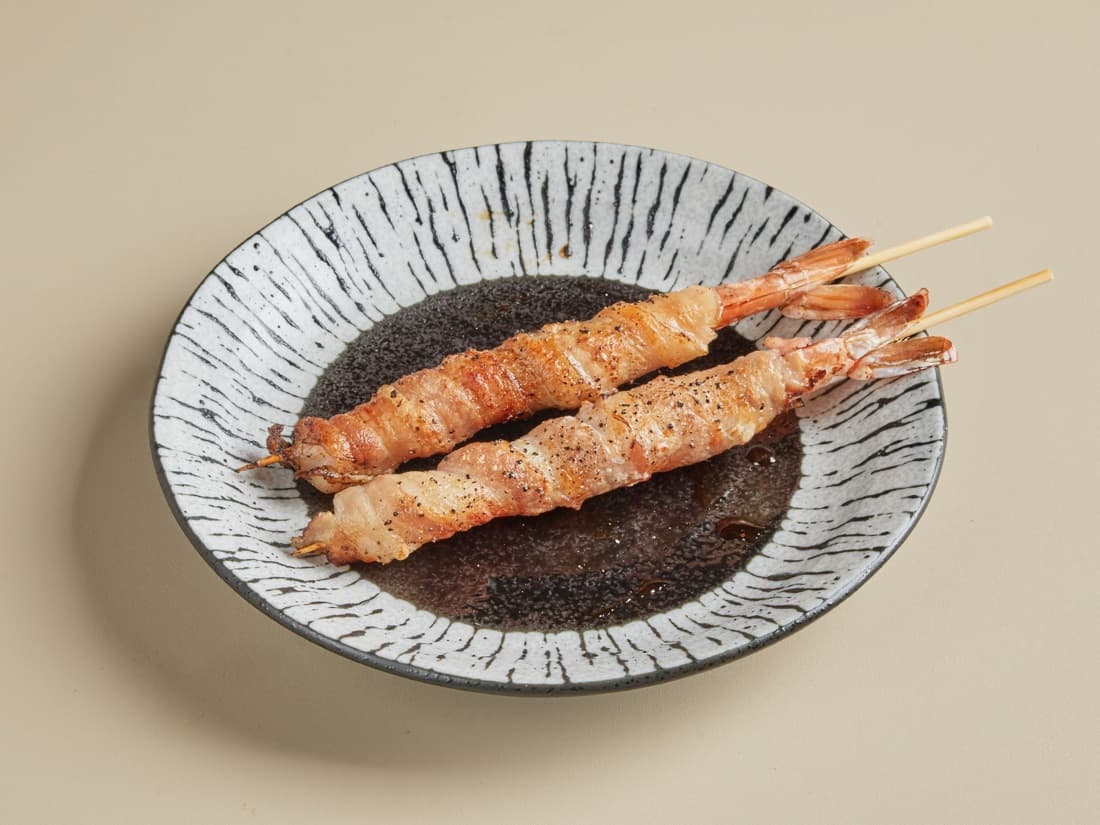 새우삼겹말이꼬치